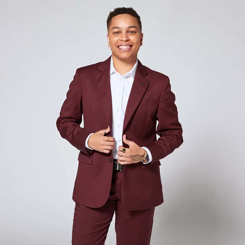 Georgie Burgundy Suit Jacket