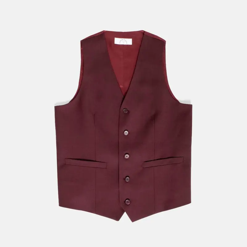 Georgie Burgundy Waistcoat