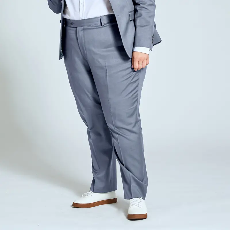 Georgie Light Gray Stretch Dress Pants – Extended Sizes