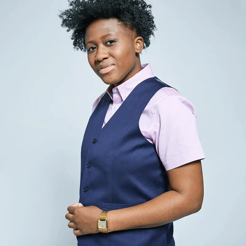 Georgie Navy Sleeveless Blazer