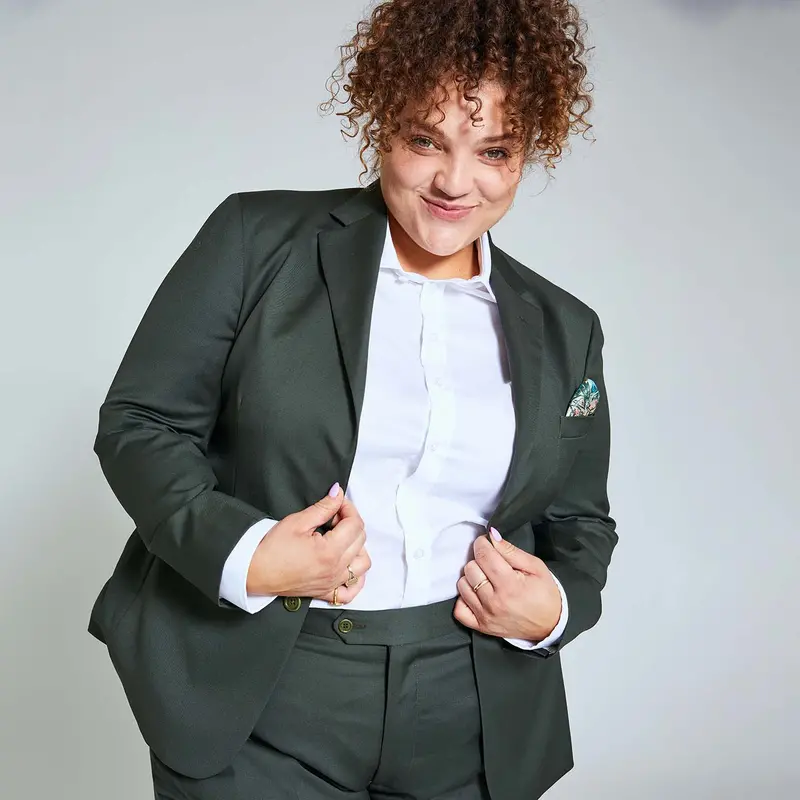 Georgie Olive Suit Jacket