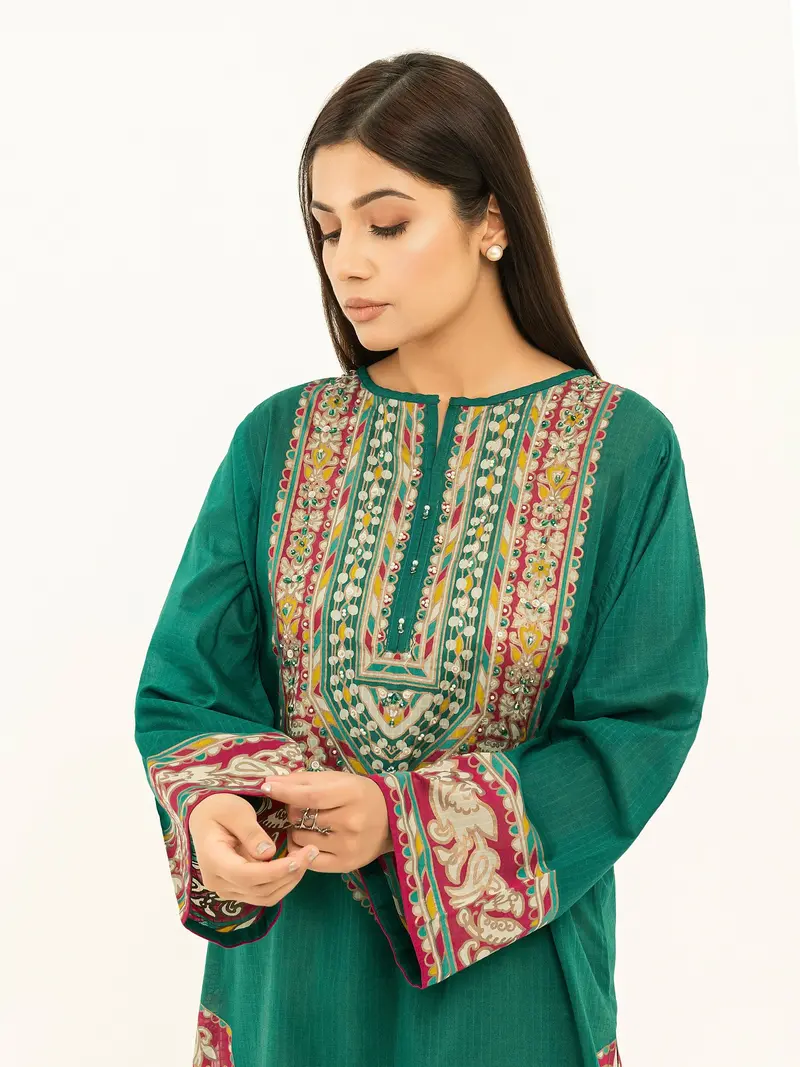 Gilded Embellished Lawn Shirt