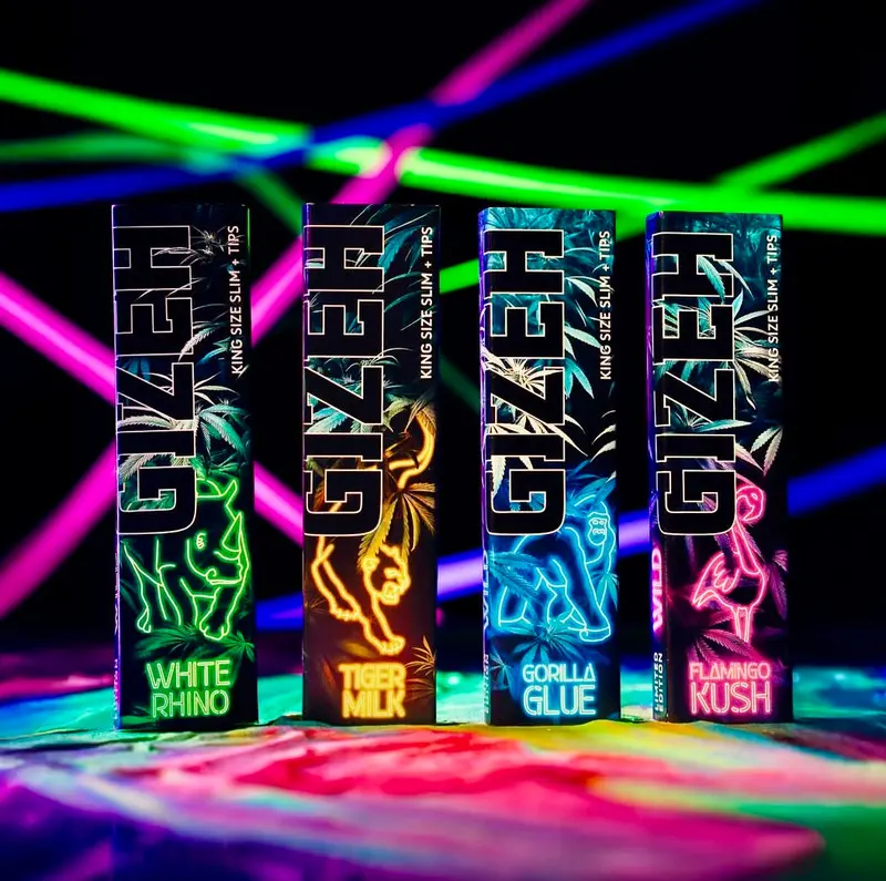 GIZEH Wild Limited Edition – King Size Slim Papers with Tips (4-Pack)