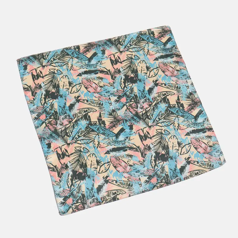 Gold Leaf Motif Pocket Square