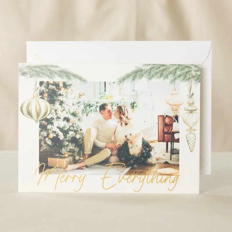 Golden Tidings Custom Photo Holiday Card
