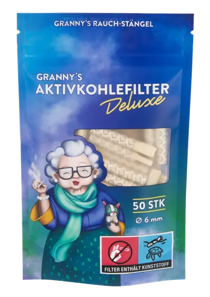 Granny’s Deluxe Activated Carbon Filters – 6mm Diameter, Pack of 50