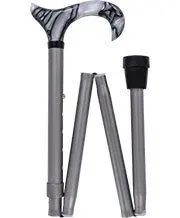 Grey Pearlz Acrylic Folding Adjustable Cane – Designer Style