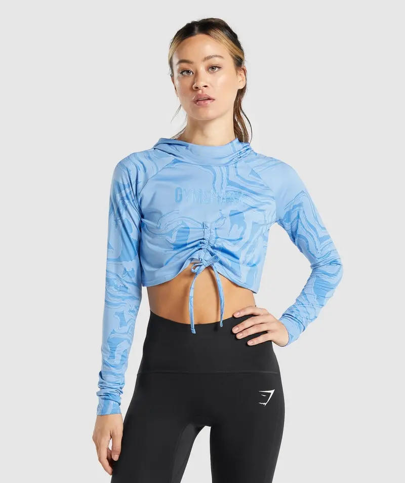 GS Power Jacquard Print Pullover Hoodie – Navy Blue