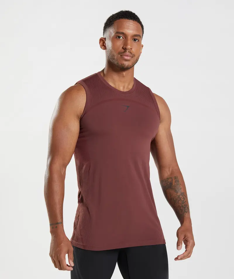 Gymshark 315 Seamless Racerback Tank – Cherry Brown