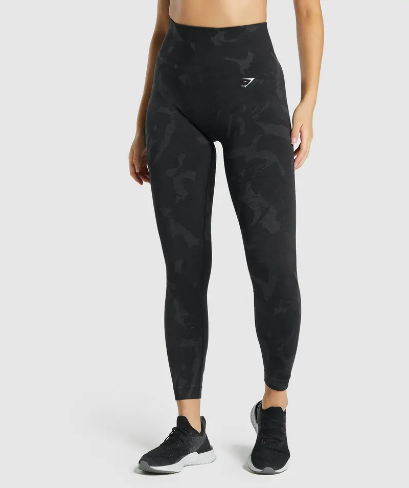 Gymshark Adapt Camo Seamless Leggings – Savanna & Black