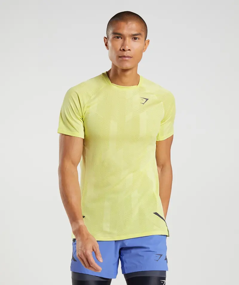Gymshark Apex Classic Fit T-Shirt – Firefly Green & White