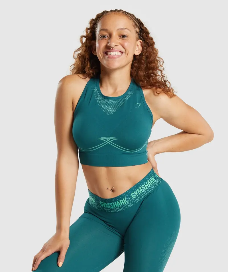 Gymshark Apex Seamless High-Performance Sports Bra – Teal