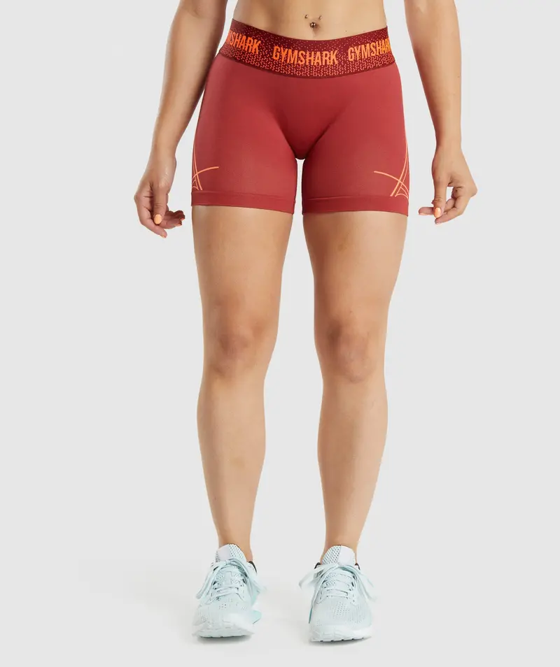 Gymshark Apex Seamless Low-Rise Shorts in Burgundy