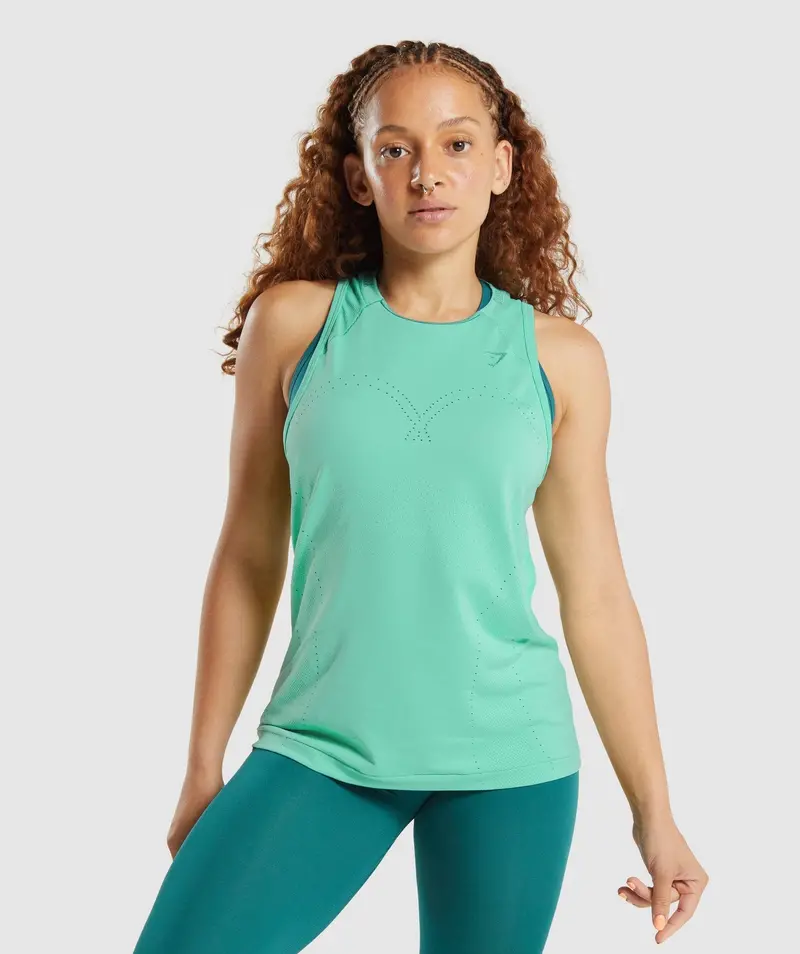 Gymshark Apex Seamless Tank Top – Turquoise
