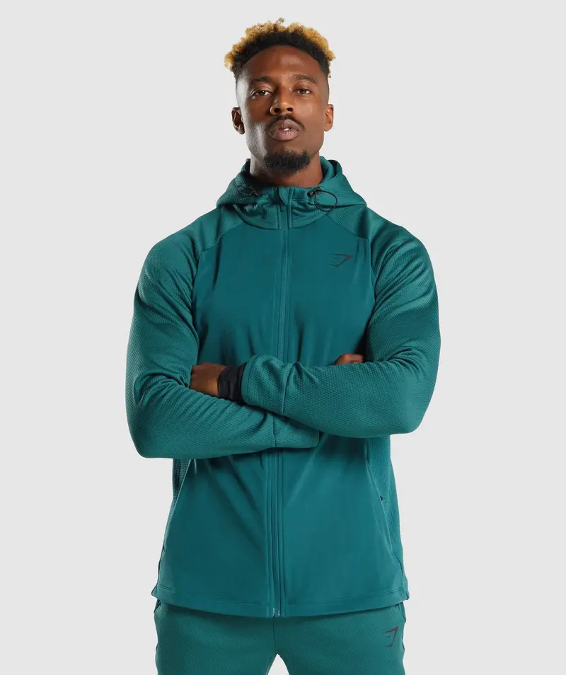Gymshark Apex Zip Hoodie – Teal
