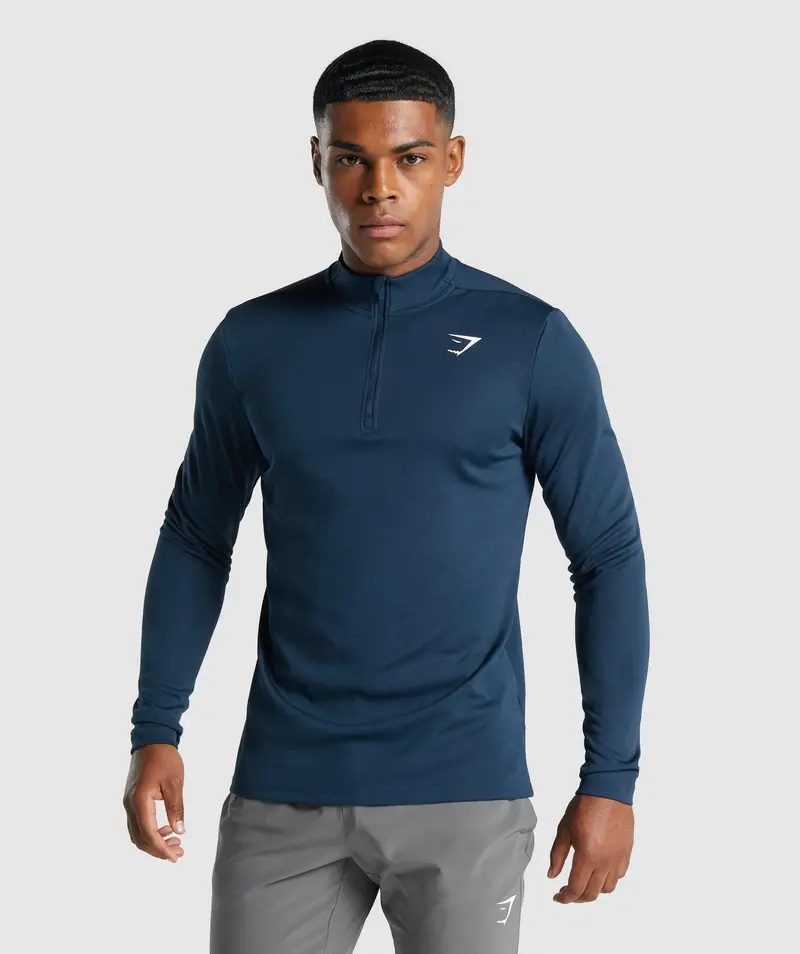Gymshark Arrival 1/4-Zip Pullover in Navy
