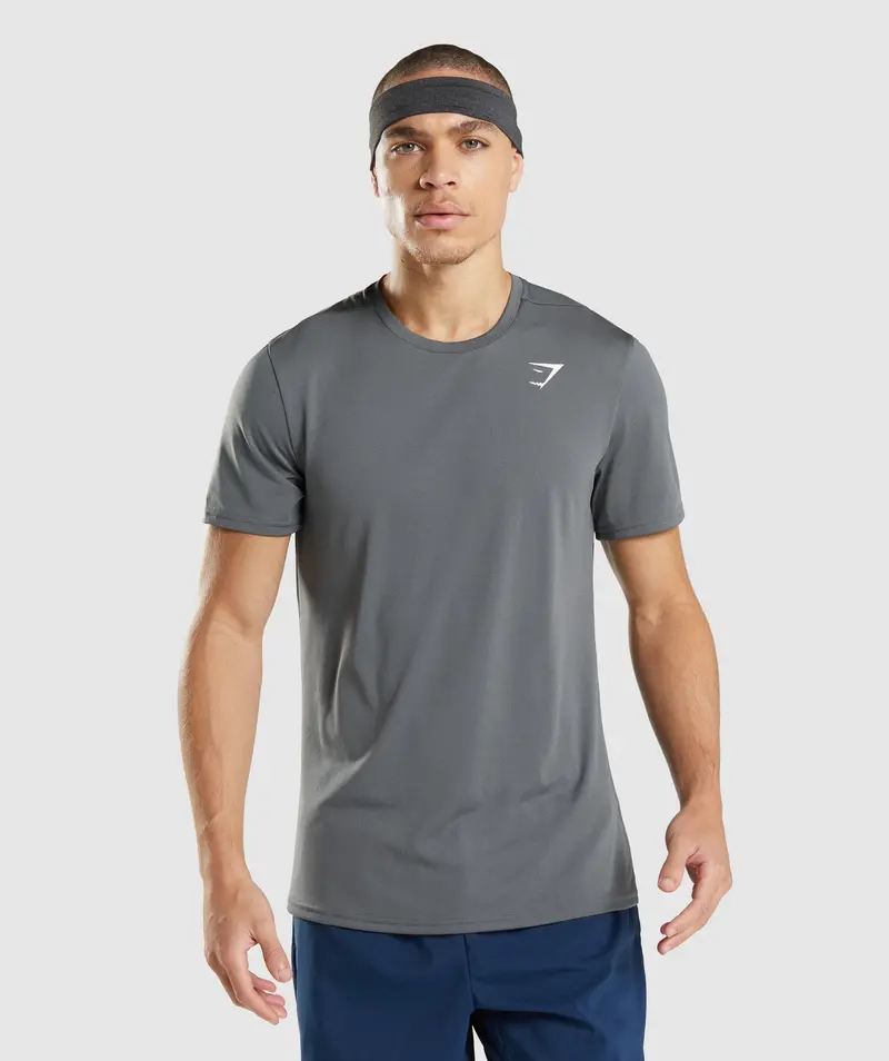 Gymshark Arrival Crew Neck T-Shirt in Charcoal