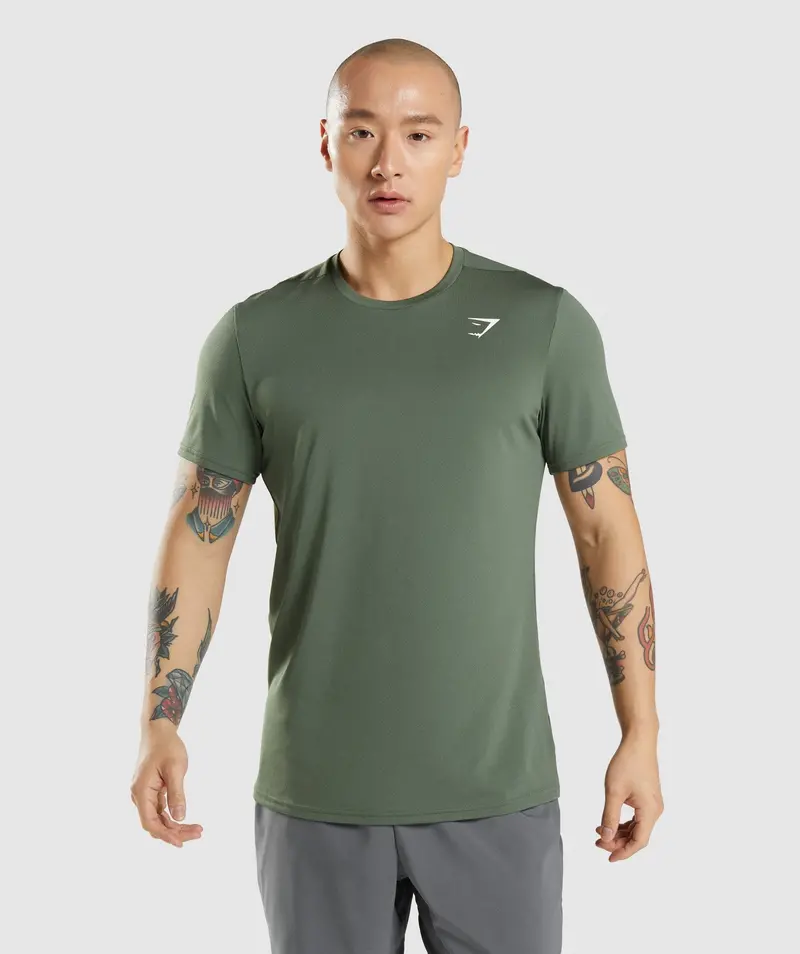 Gymshark Arrival Crew Neck T-Shirt in Green