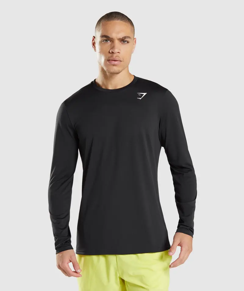Gymshark Arrival Long Sleeve T-Shirt – Black