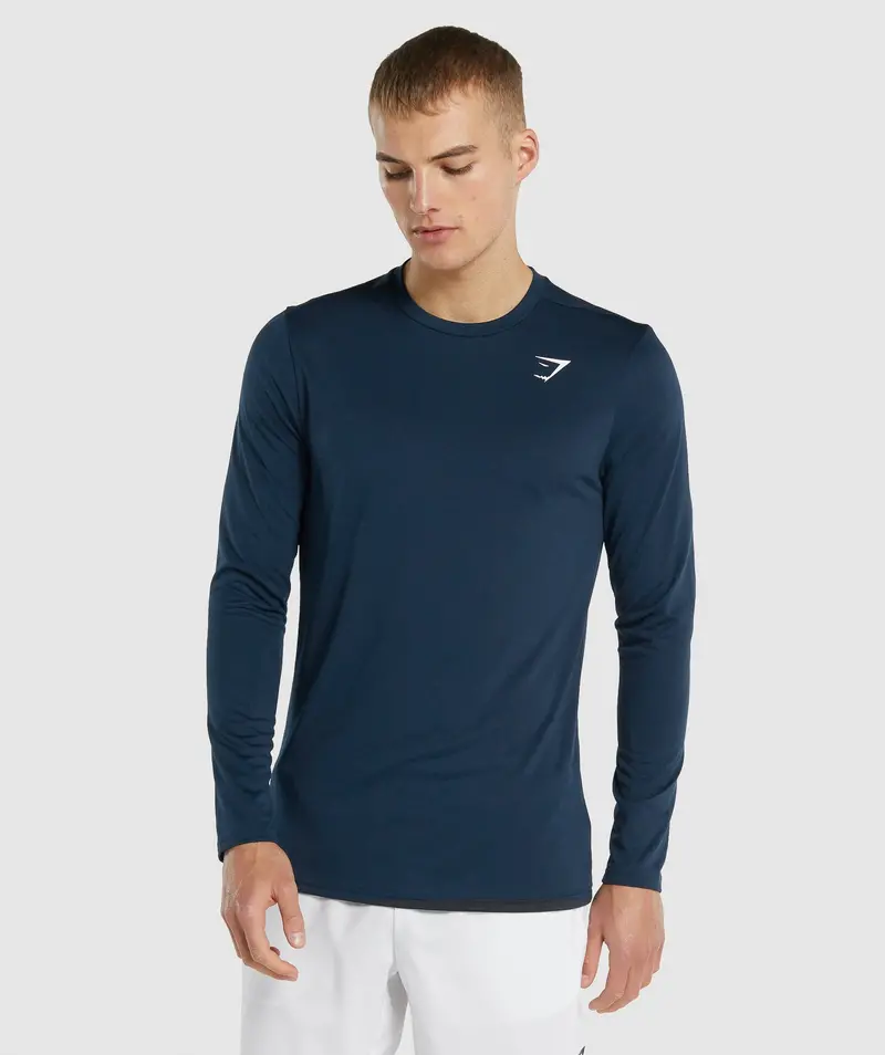Gymshark Arrival Long Sleeve T-Shirt – Navy