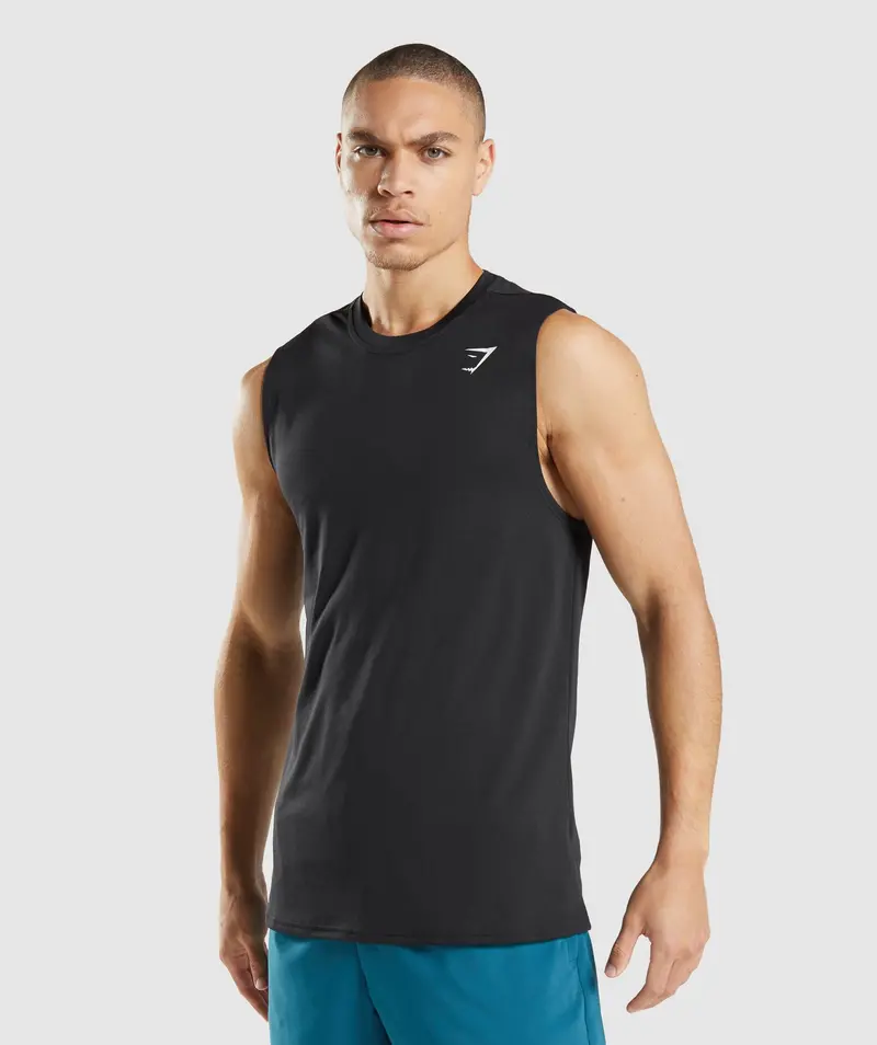 Gymshark Arrival Sleeveless Tee in Black