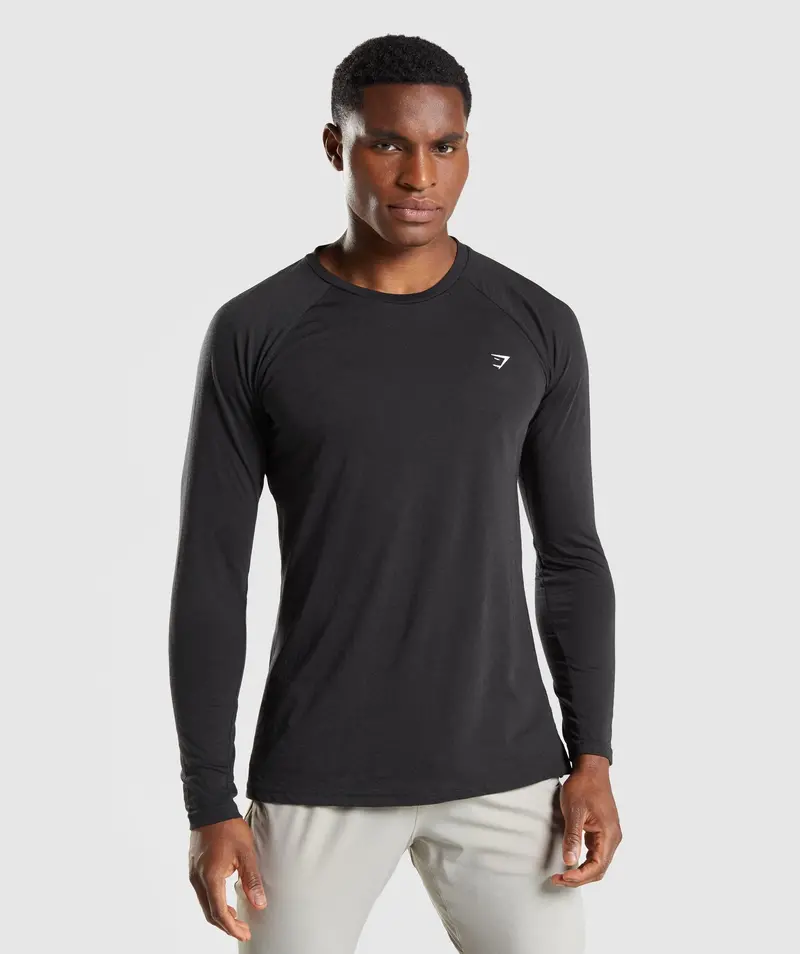 Gymshark Black Studio Long-Sleeve Training Tee