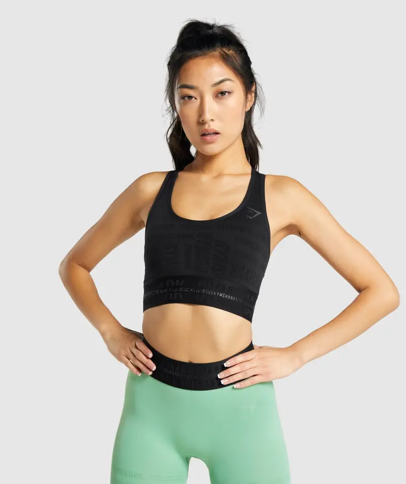 Gymshark Black Vision Support Sports Bra – Medium Impact