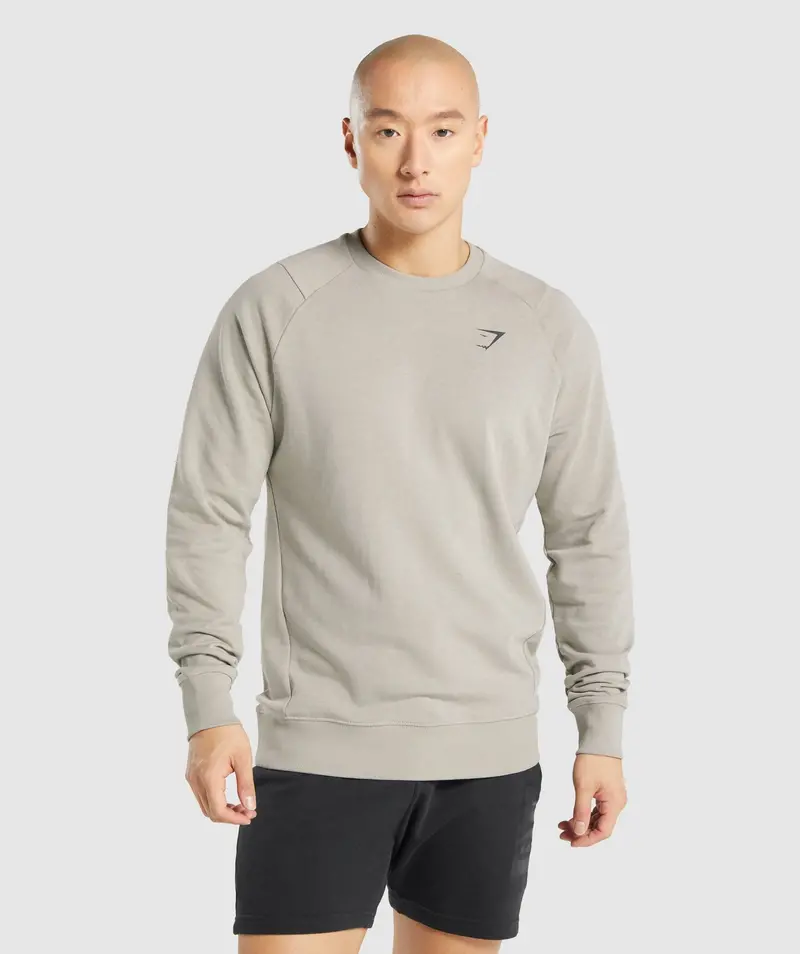 Gymshark Bold Crew Neck Sweatshirt in Heather Grey