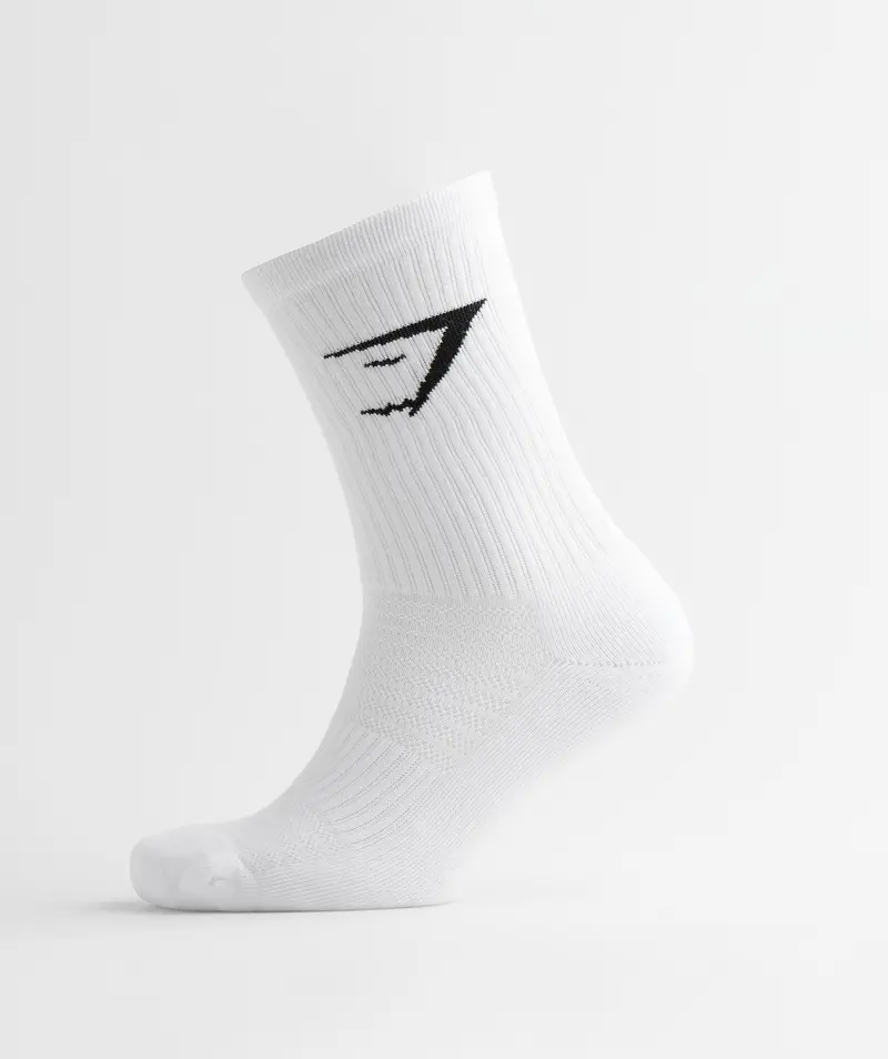 Gymshark Crew Socks (3-Pack) in White