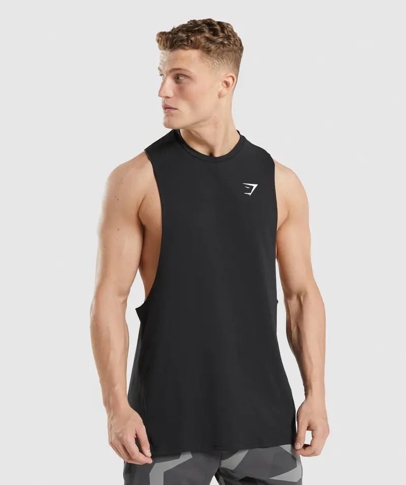 Gymshark Critical 2.0 Drop-Arm Tank Top in Jet Black