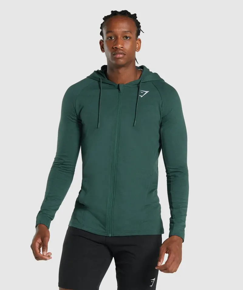 Gymshark Critical 2.0 Full-Zip Hoodie in Olive Green