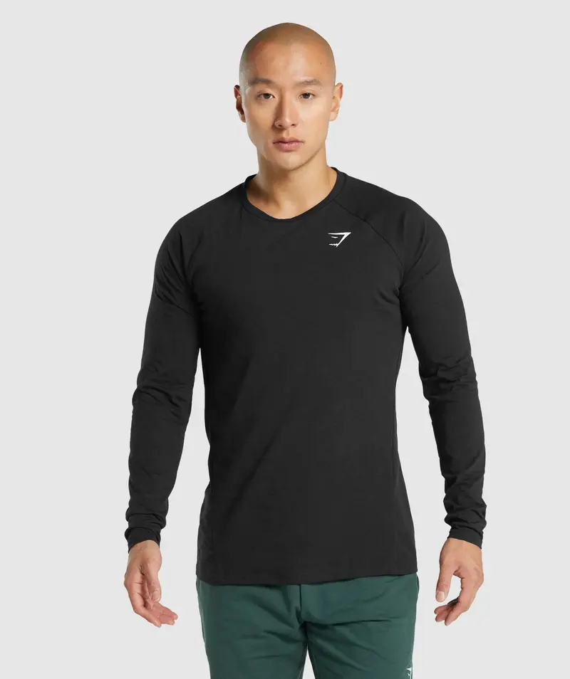 Gymshark Critical 2.0 Long-Sleeve Training Top in Jet Black