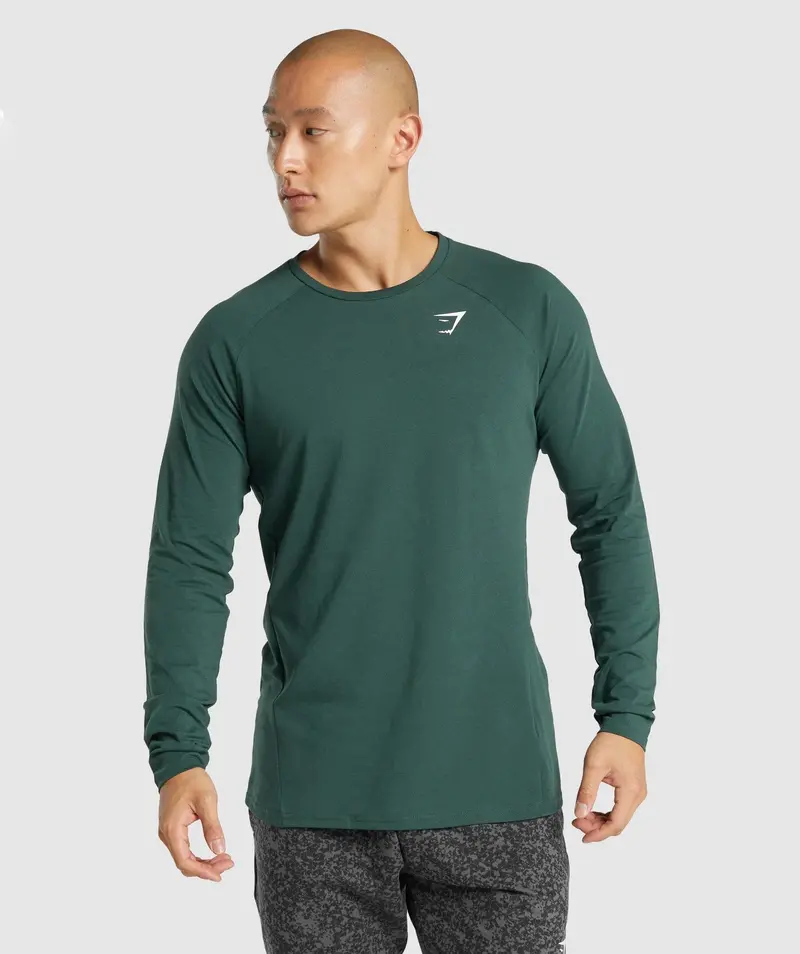 Gymshark Critical 2.0 Long-Sleeve Training Top in Olive Green