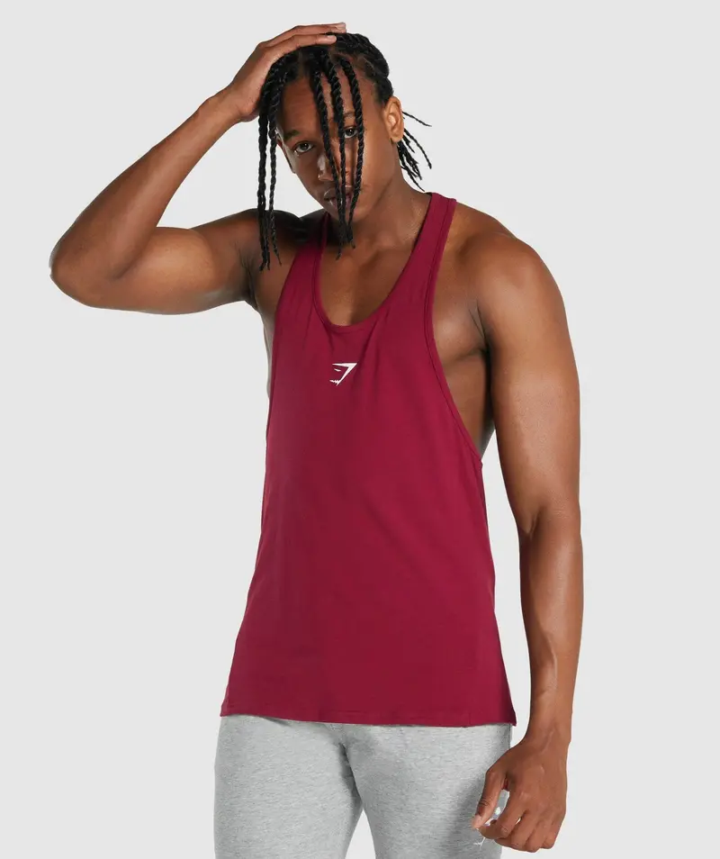 Gymshark Critical 2.0 Stringer Tank in Deep Burgundy