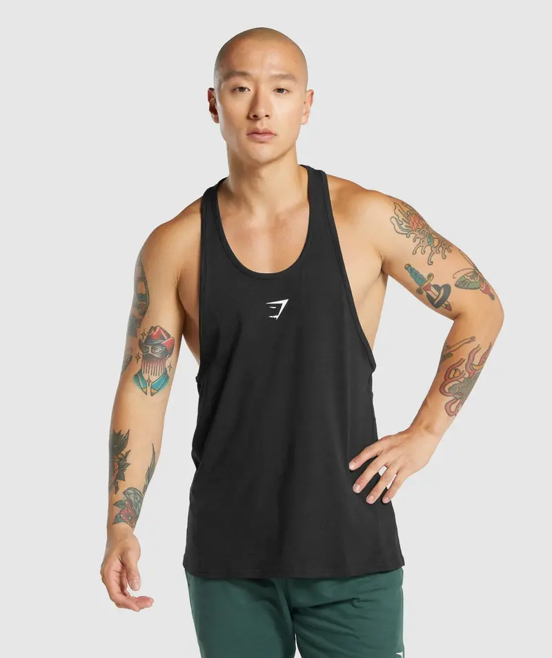 Gymshark Critical 2.0 Stringer Tank in Jet Black