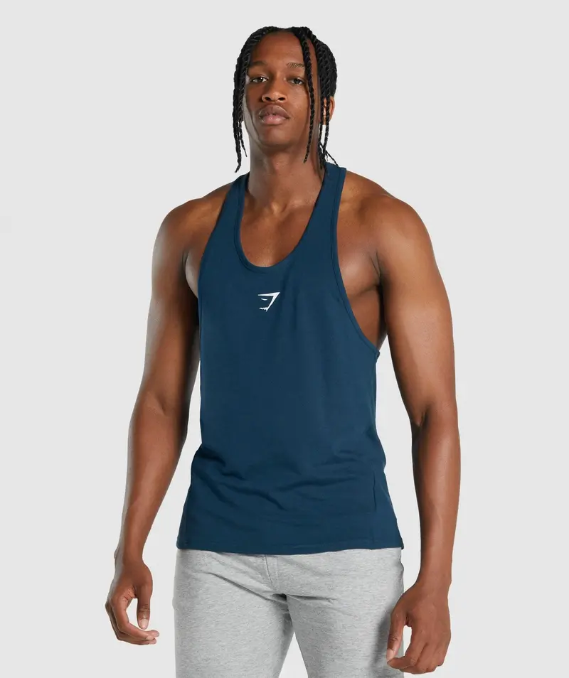 Gymshark Critical 2.0 Stringer Tank in Navy Blue