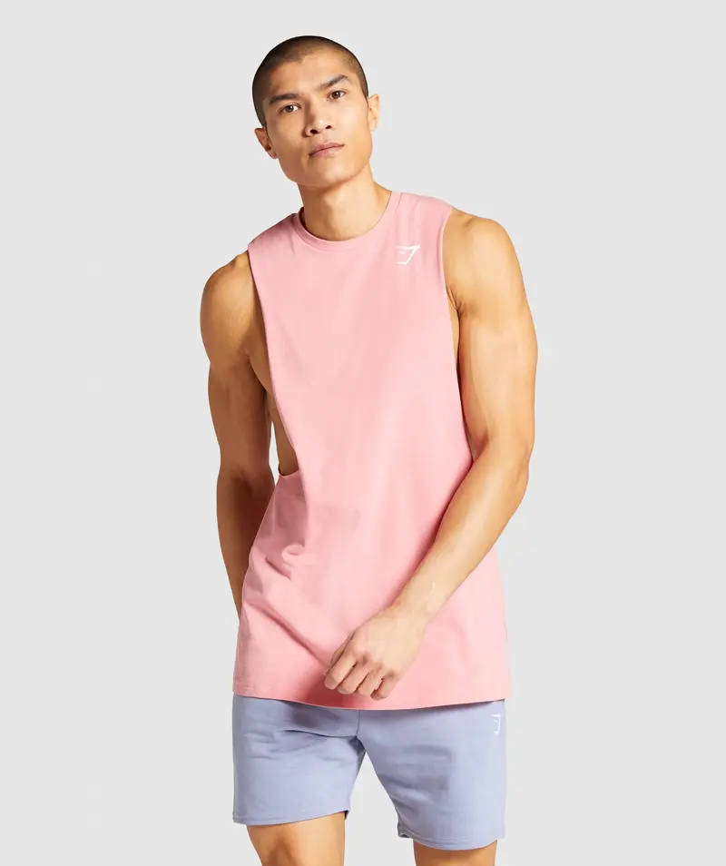 Gymshark Critical Drop Sleeveless Arm Tank – Coral Accent