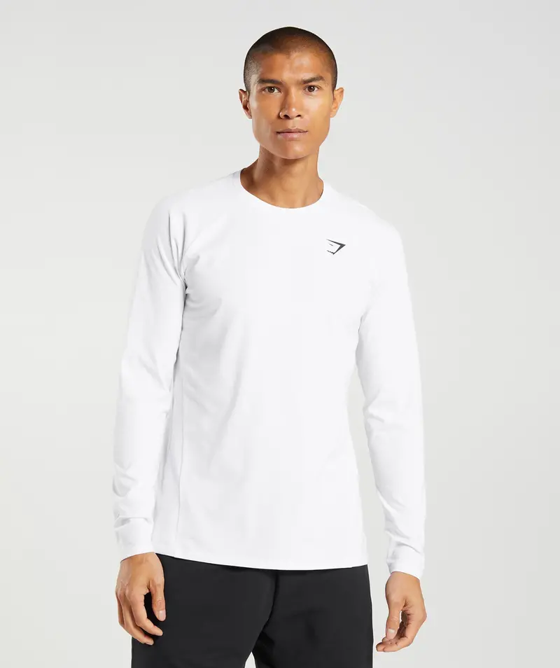 Gymshark Critical Performance Long-Sleeve T-Shirt – White