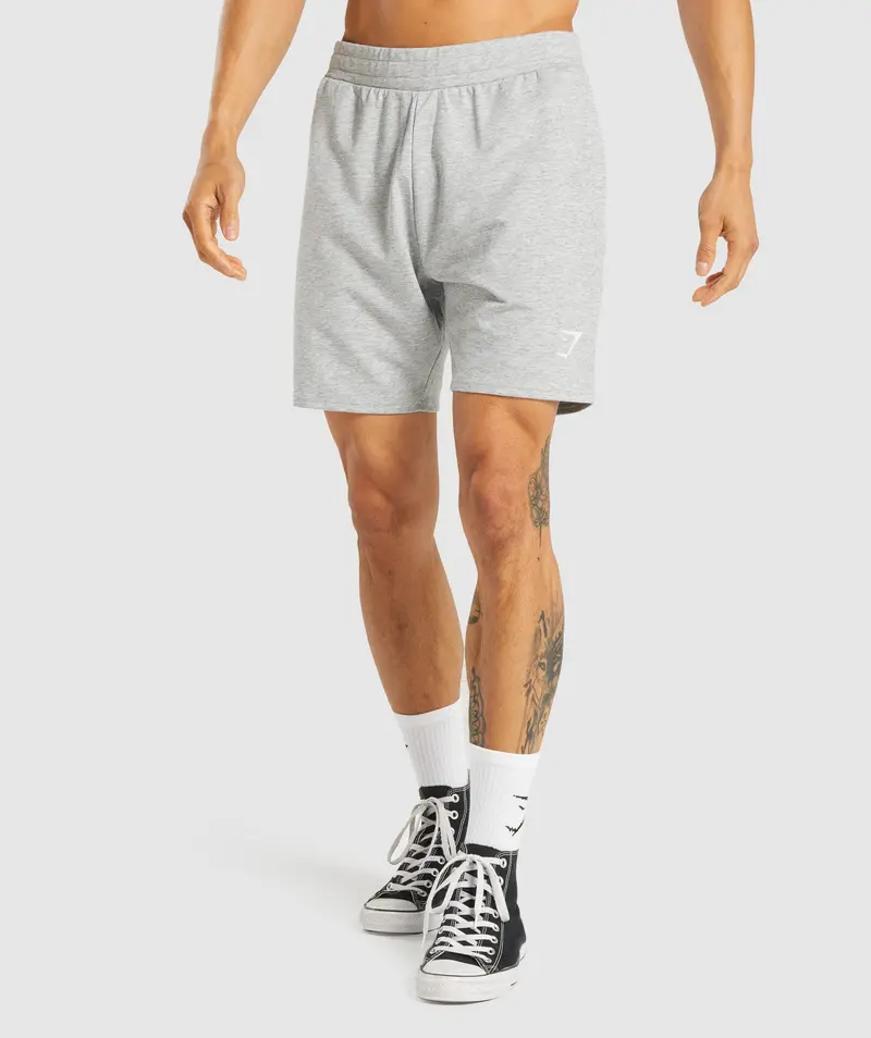 Gymshark Essential 7″ Light Grey Marl Training Shorts