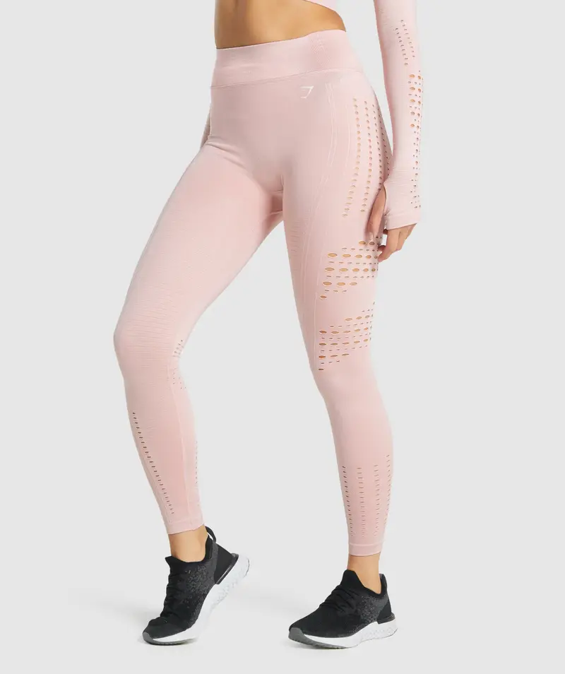 Gymshark Glow Seamless Light Pink High-Waisted Tights