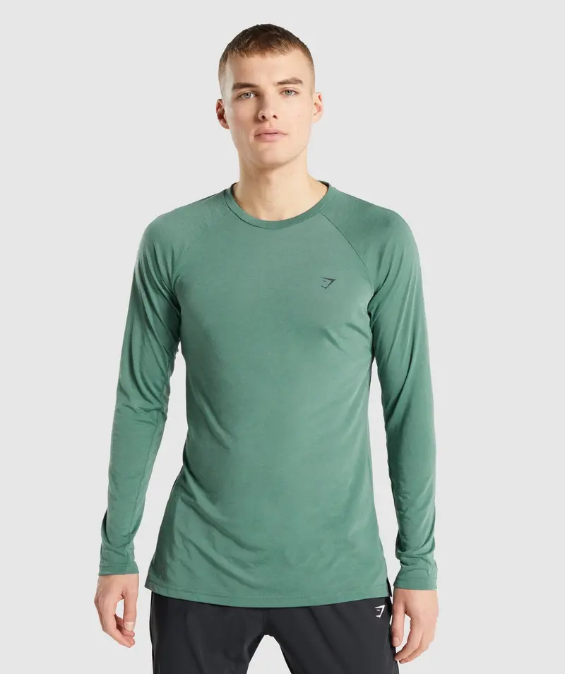 Gymshark Green Studio Long-Sleeve Training Tee