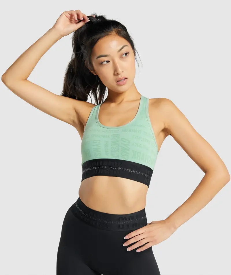 Gymshark Green Vision Medium-Impact Sports Bra