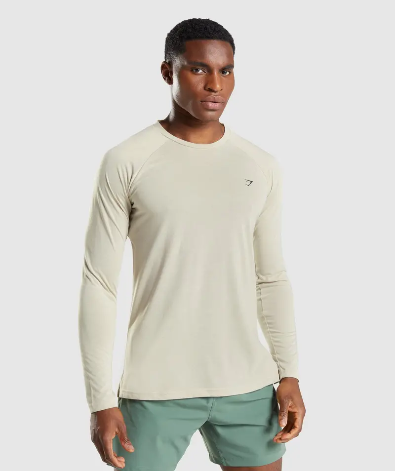 Gymshark Grey Studio Long-Sleeve Training Tee