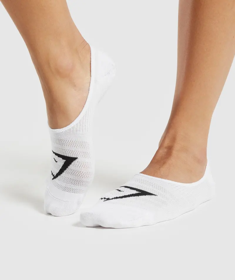 Gymshark No-Show Socks (3-Pack) in White