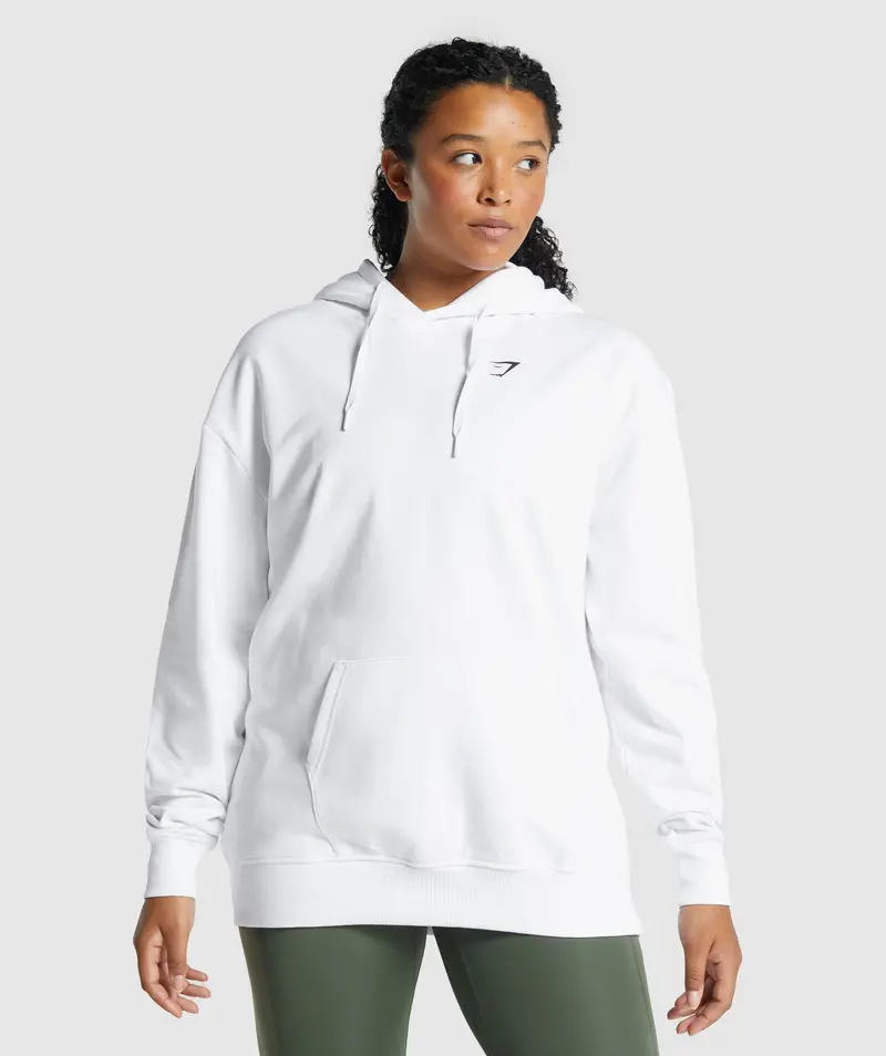 Gymshark Oversized Training Hoodie in White