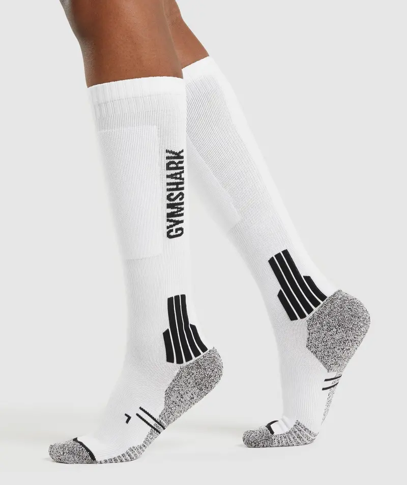 Gymshark Performance Weightlifting Socks in Bright White