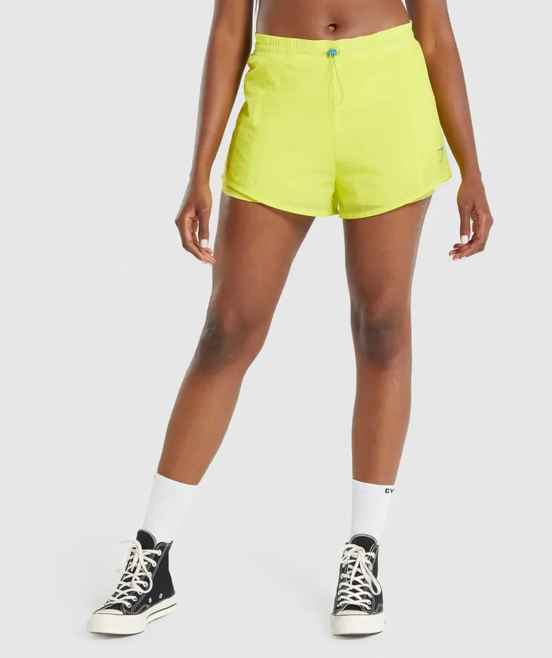 Gymshark Pulse 2-in-1 Training Shorts in Vibrant Yellow