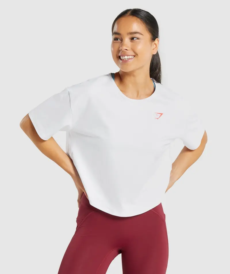 Gymshark Pulse Classic Fit T-Shirt in Clean White