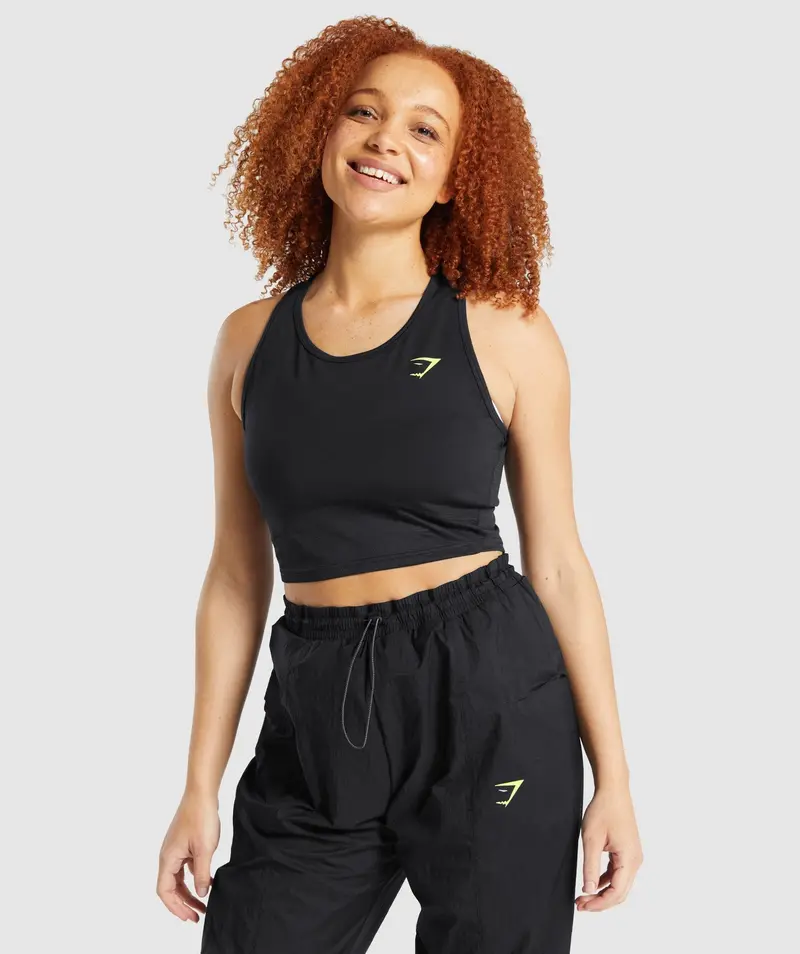 Gymshark Pulse Crop Tank Top – Black