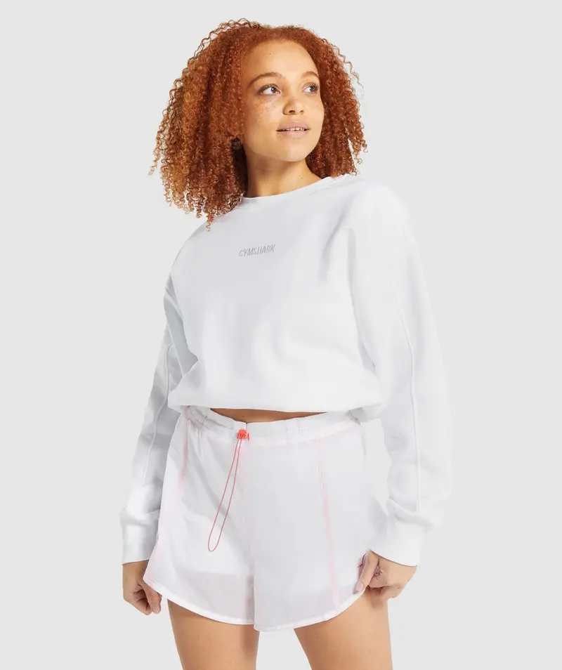 Gymshark Pulse Pullover Hoodie in Crisp White